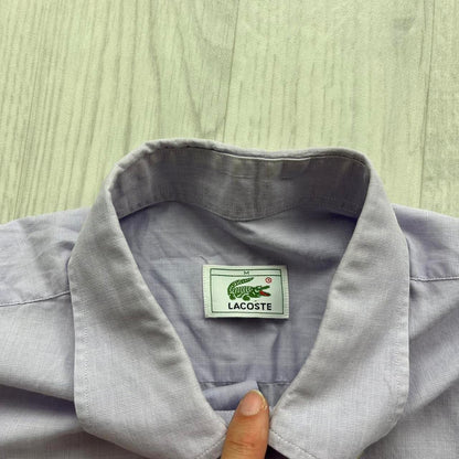VINTAGE Y2K LACOSTE SHORT SLEEVE BUTTON UP SHIRT LILAC