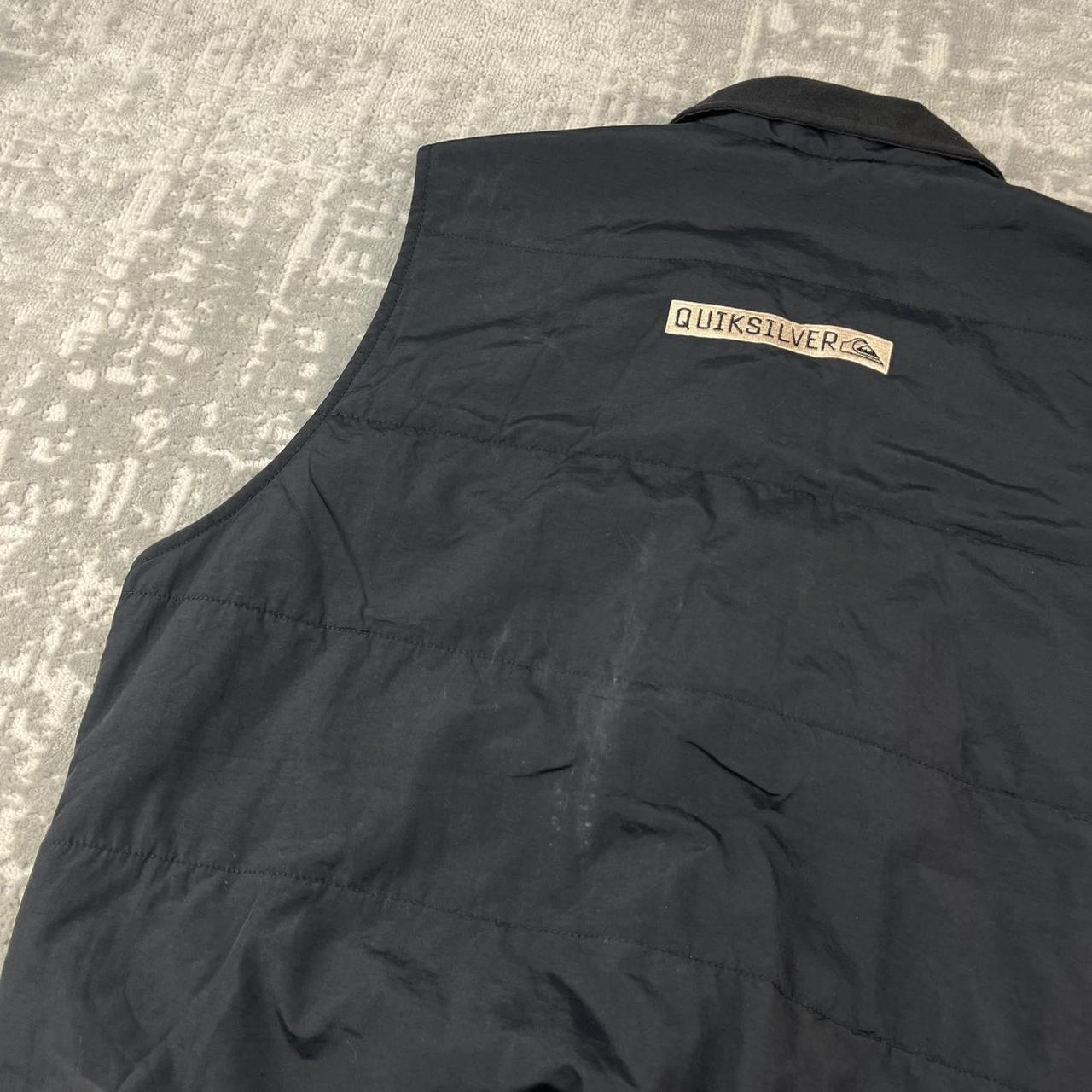 VINTAGE Y2K QUIKSILVER SURF GILET JACKET BLACK