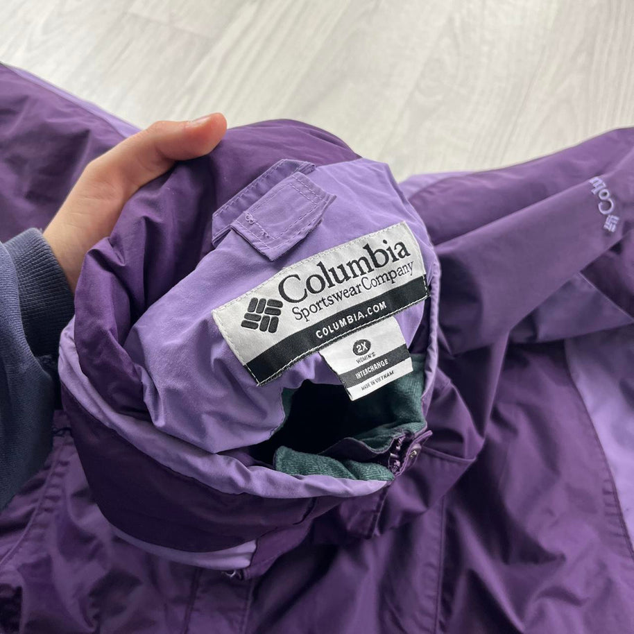 VINTAGE Y2K COLUMBIA TECHNICAL UTILITY SKI JACKET PURPLE