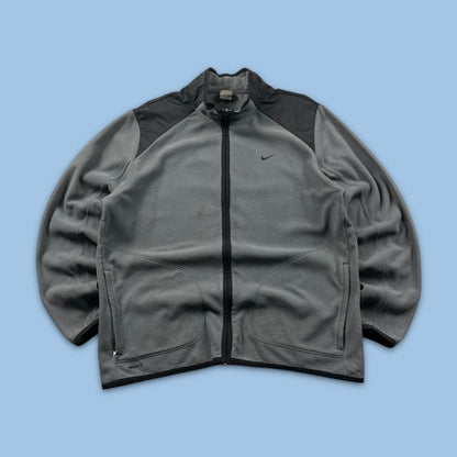 VINTAGE Y2K NIKE ZIP UP FLEECE GREY BLACK