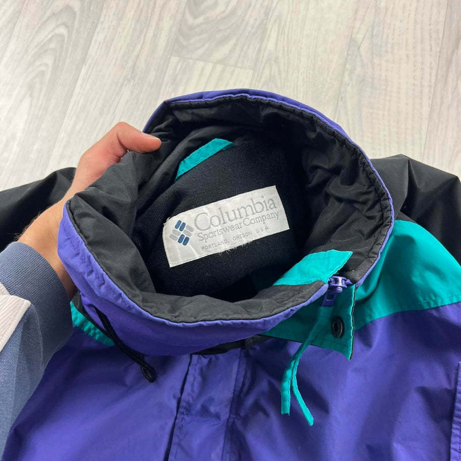 VINTAGE 90s COLUMBIA TECHNICAL PADDED SKI JACKET PURPLE