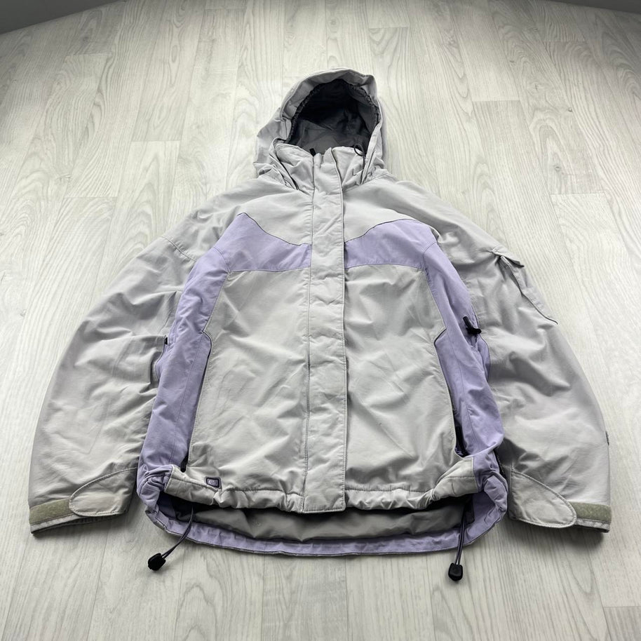 VINTAGE Y2K COLUMBIA TECHNICAL UTILITY SKI JACKET WHITE / LILAC