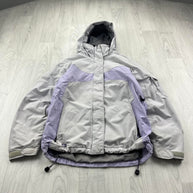 VINTAGE Y2K COLUMBIA TECHNICAL UTILITY SKI JACKET WHITE / LILAC