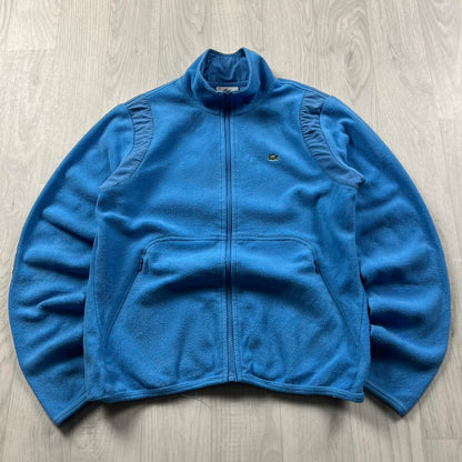 VINTAGE Y2K LACOSTE ZIP UP FLEECE BLUE