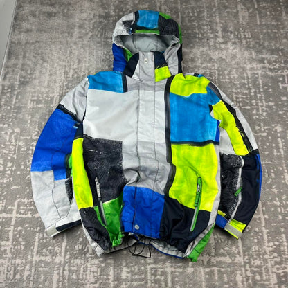 VINTAGE Y2K QUIKSILVER SKI JACKET WHITE BLUE