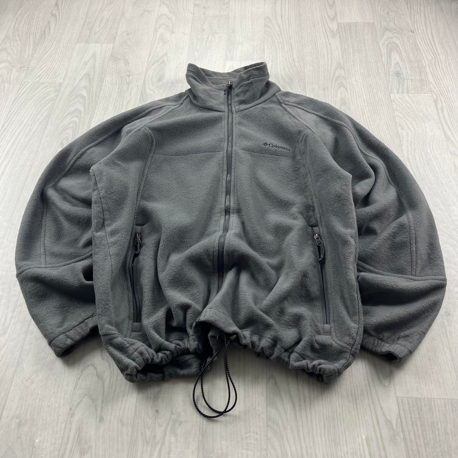 VINTAGE Y2K COLUMBIA TECHNICAL FLEECE JACKET GREY