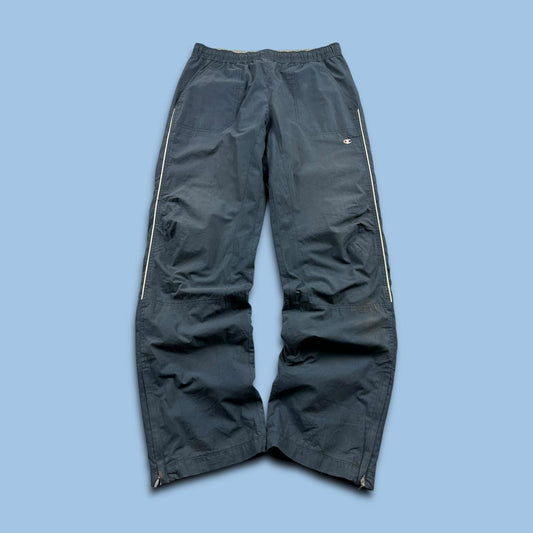 VINTAGE Y2K CHAMPION BAGGY TRACKSUIT BOTTOMS FADED NAVY