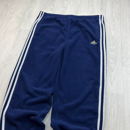 VINTAGE 90s ADIDAS FLEECE BAGGY SWEATPANTS NAVY