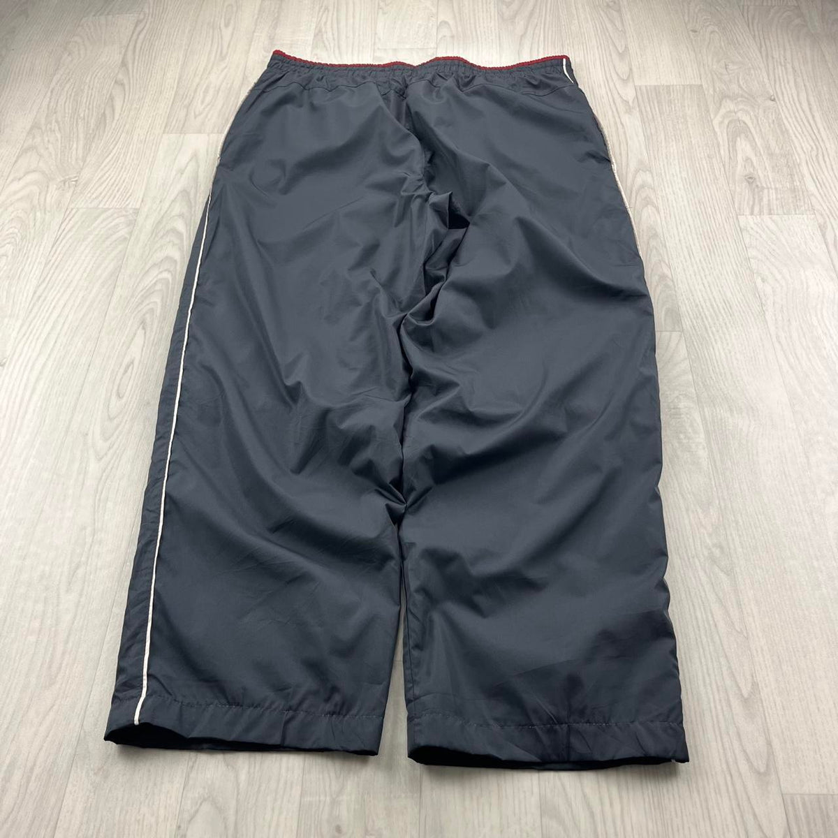 VINTAGE Y2K STARTER WIDE LEG TRACKSUIT BOTTOMS GREY