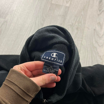 VINTAGE Y2K CHAMPION ZIP UP FLEECE GREY