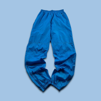 VINTAGE 90s NIKE BAGGY SHELL TRACKSUIT BOTTOMS BLUE
