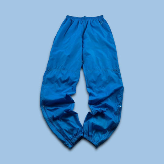 VINTAGE 90s NIKE BAGGY SHELL TRACKSUIT BOTTOMS BLUE