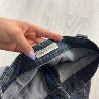 VINTAGE Y2K PINK FLAMINGO LOW RISE BOOTCUT FLARED BUCKLE JEANS BLUE