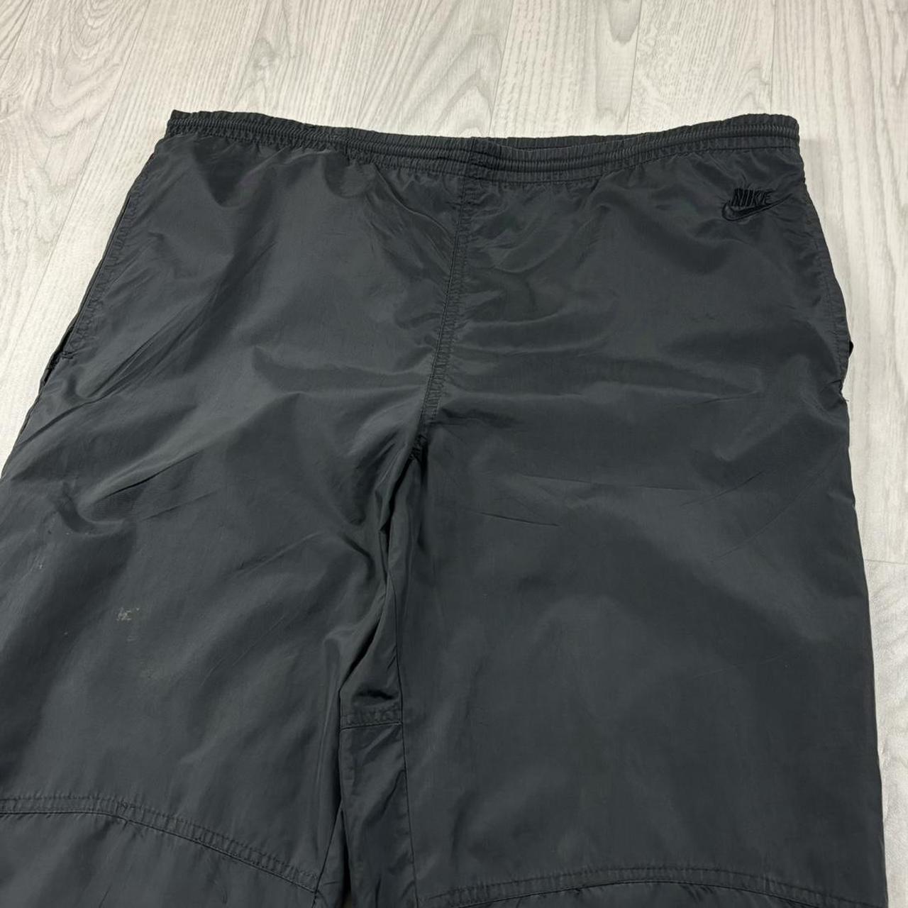 VINTAGE 90s NIKE BAGGY SHELL TRACKSUIT BOTTOMS BLACK