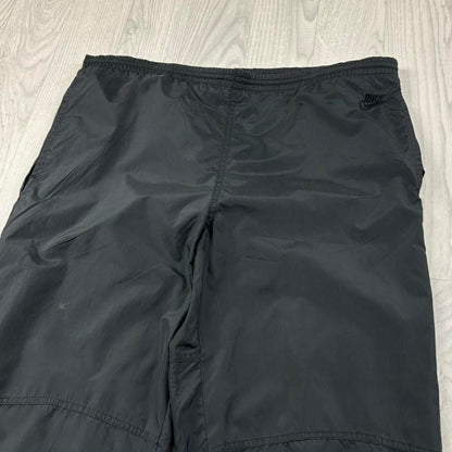 VINTAGE 90s NIKE BAGGY SHELL TRACKSUIT BOTTOMS BLACK