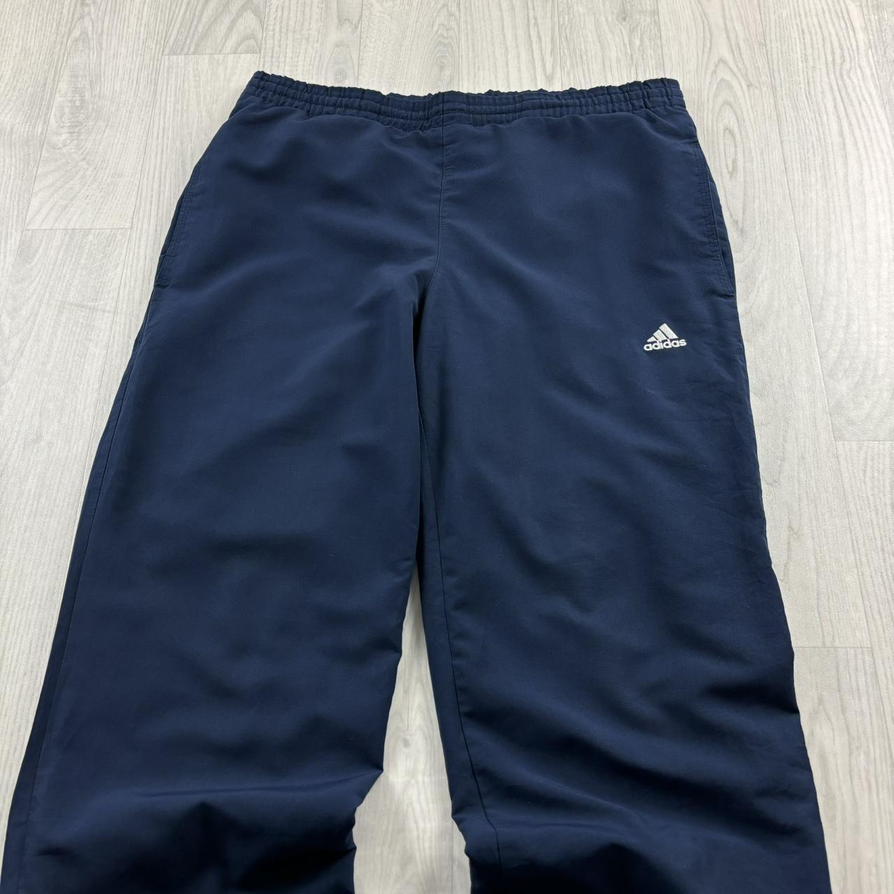 VINTAGE Y2K ADIDAS BAGGY TRACKSUIT BOTTOMS NAVY