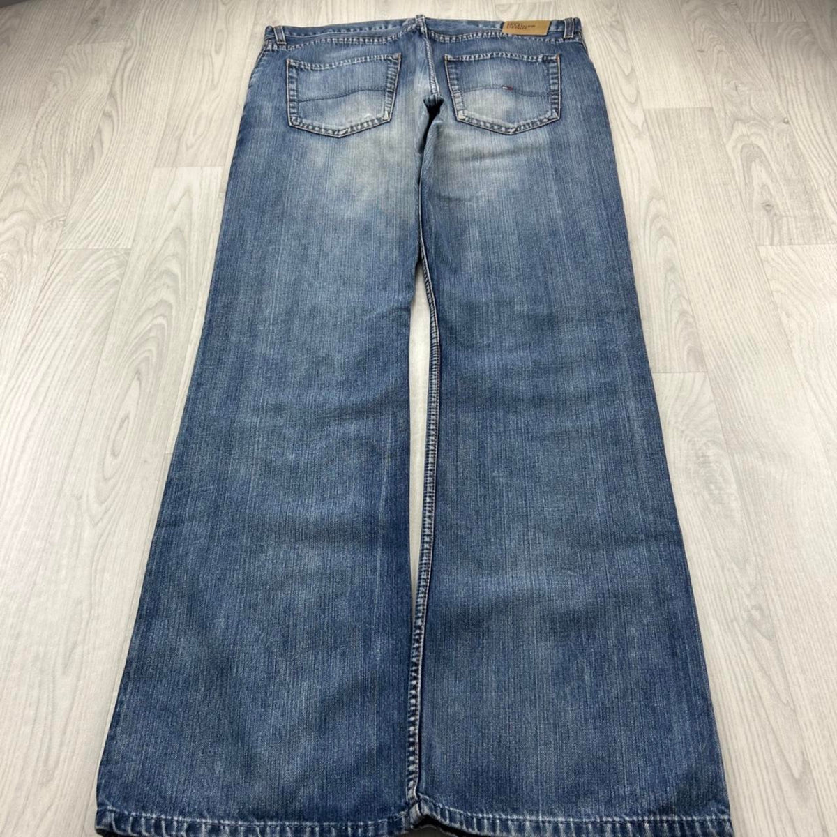 VINTAGE Y2K BRITARN GRAPHIC BAGGY JEANS BLUE