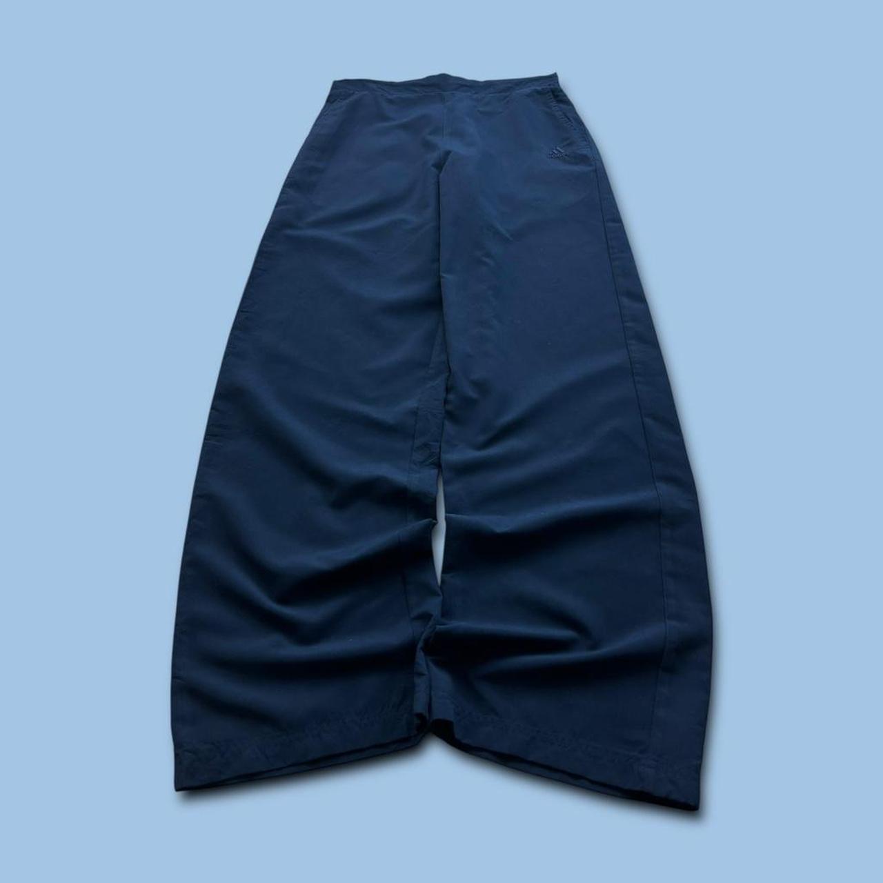 VINTAGE Y2K ADIDAS BAGGY TRACKSUIT BOTTOMS NAVY