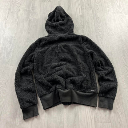 VINTAGE Y2K ROXY ZIP FLEECE HOODIE GREY (L)