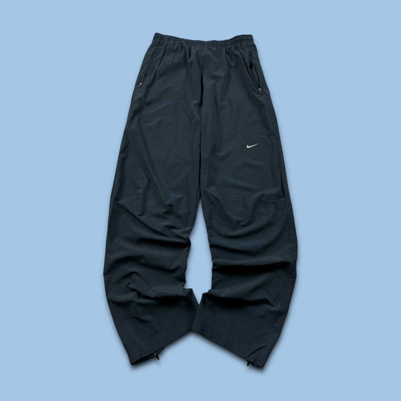 VINTAGE Y2K NIKE DRI FIT BAGGY TRACKSUIT BOTTOMS NAVY