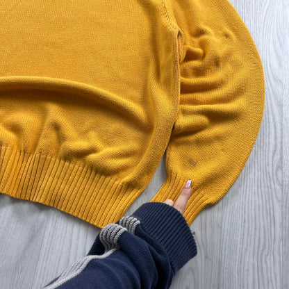 VINTAGE Y2K POLO RALPH LAUREN CHUNKY KNITTED JUMPER YELLOW