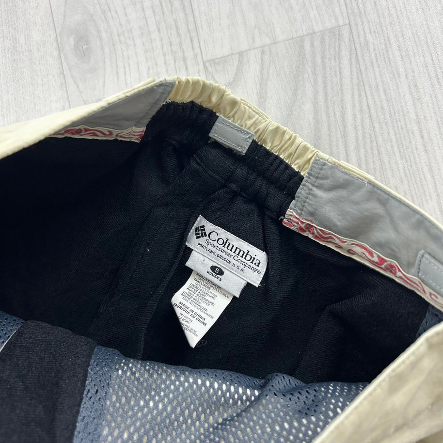 VINTAGE Y2K COLUMBIA BAGGY SKI PANTS SALOPETTES CREAM