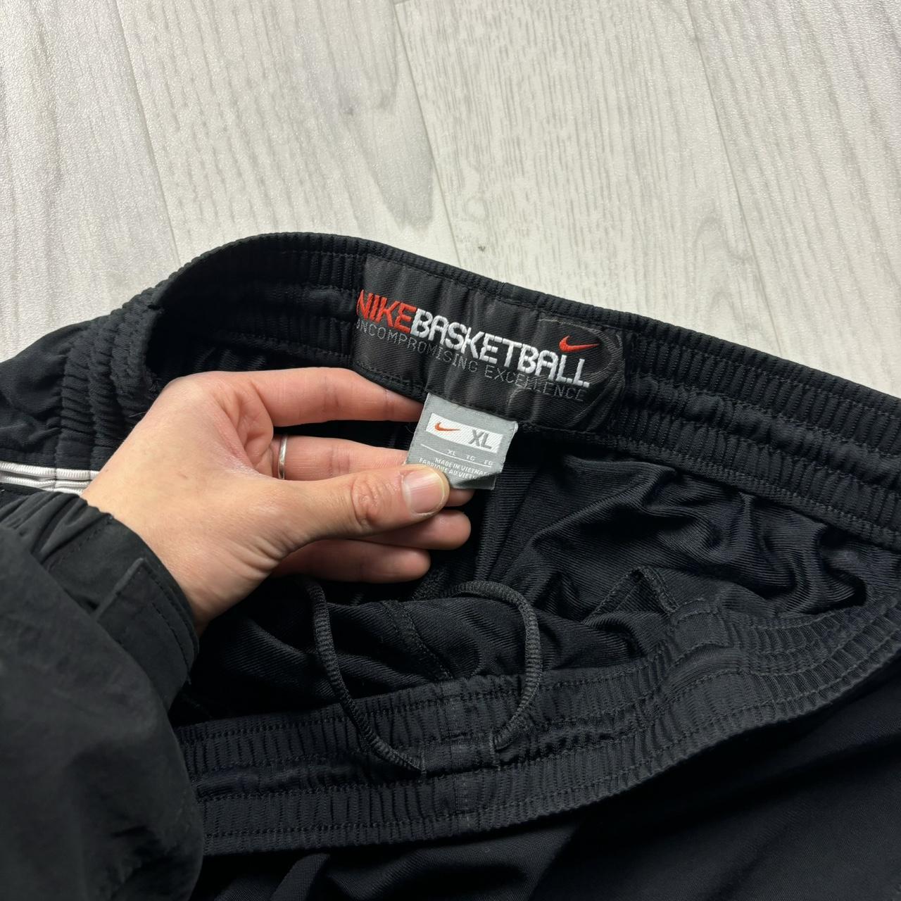 VINTAGE Y2K NIKE BASKETBALL BAGGY TRACKSUIT BOTTOMS BLACK