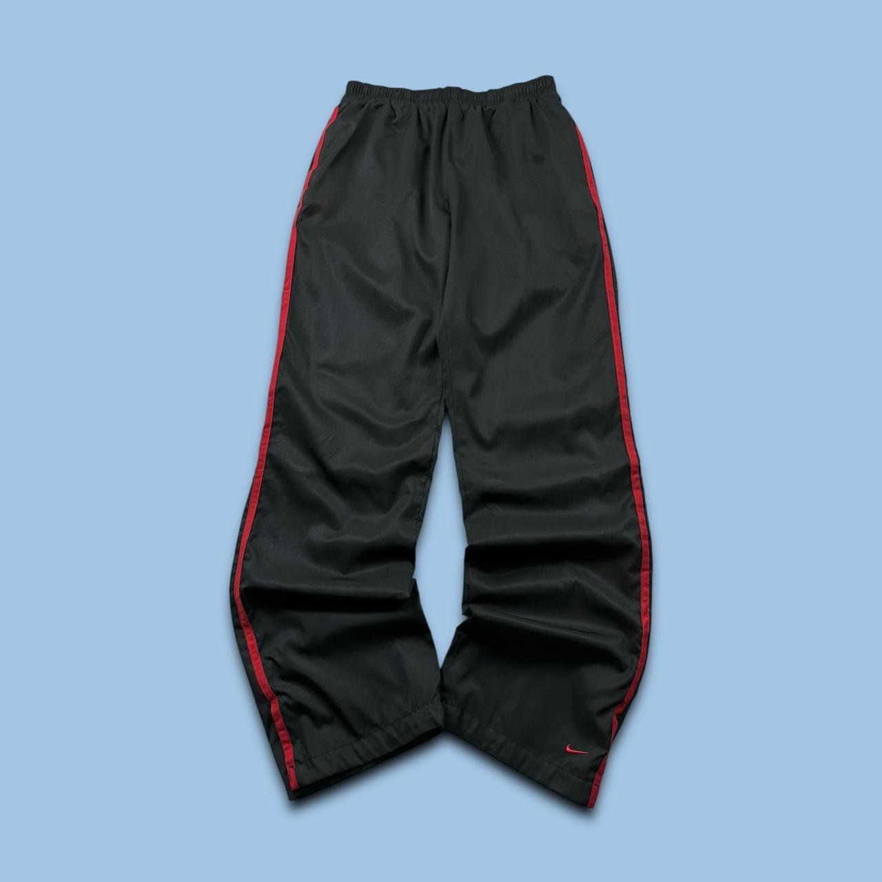 VINTAGE Y2K NIKE STRAIGHT LEG TRACKSUIT BOTTOMS BLACK