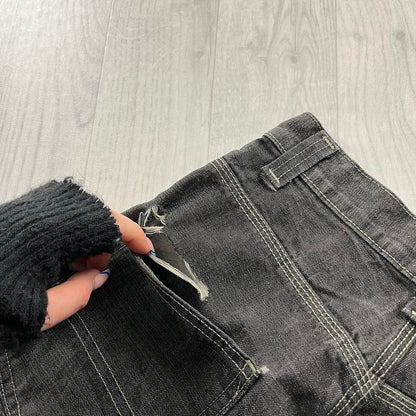 VINTAGE LEVIS STRAIGHT LEG CARPENTER JEANS FADED BLACK