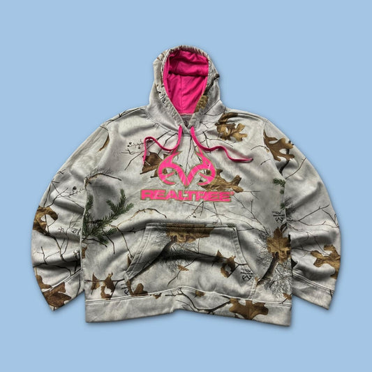 VINTAGE REALTREE HOODIE CAMO PINK WHITE