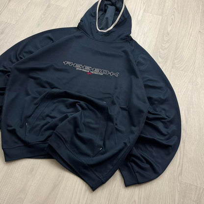 VINTAGE Y2K REEBOK SPELL OUT HOODIE NAVY