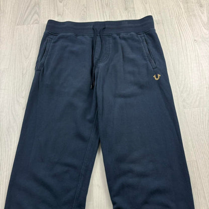 VINTAGE 00s TRUE RELIGION BAGGY COTTON SWEATPANTS NAVY