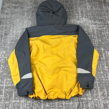 VINTAGE 00s COLUMBIA TECHNICAL HOODED UTILITY JACKET YELLOW