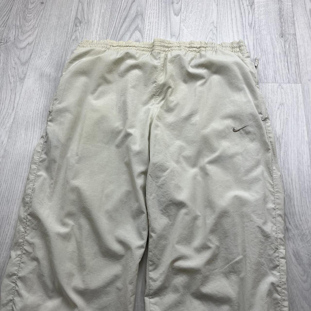 VINTAGE Y2K NIKE BAGGY TRACKSUIT BOTTOMS CREAM