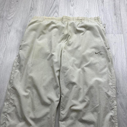 VINTAGE Y2K NIKE BAGGY TRACKSUIT BOTTOMS CREAM