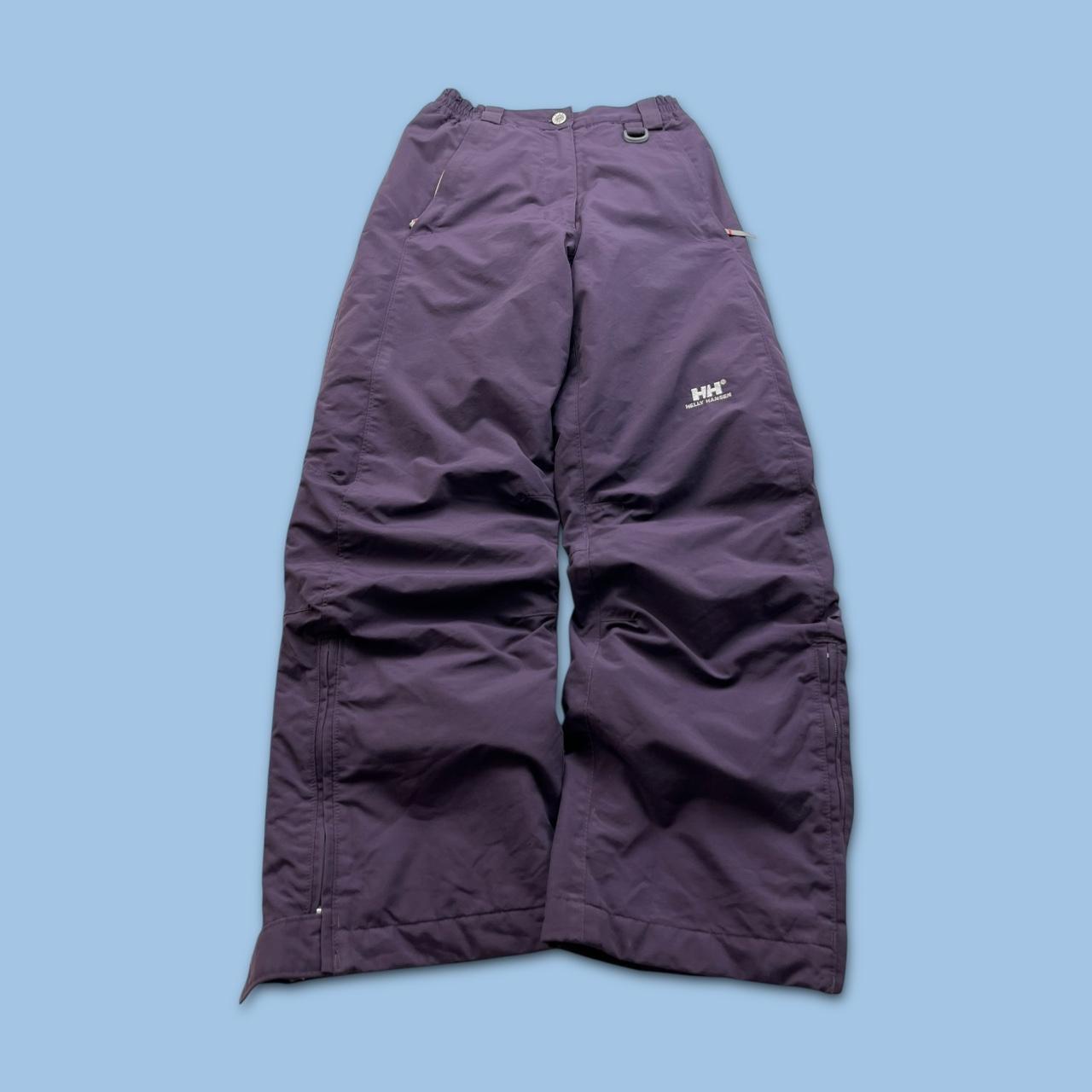 VINTAGE Y2K HELLY HANSEN BAGGY SKI PANTS SALOPETTES PURPLE