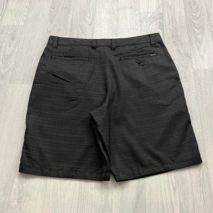 VINTAGE Y2K ONEILL BAGGY CHECKERED PLAID SHORTS BLACK