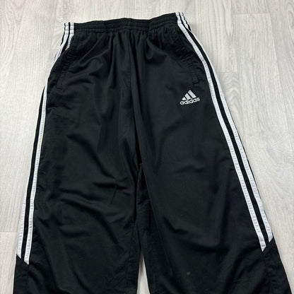 VINTAGE Y2K ADIDAS POPPER BAGGY TRACKSUIT BOTTOMS BLACK