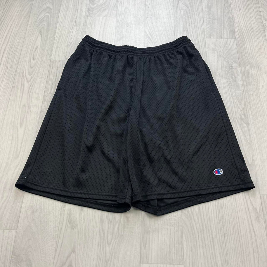 VINTAGE Y2K CHAMPION BAGGY MESH SPORT SHORTS BLACK