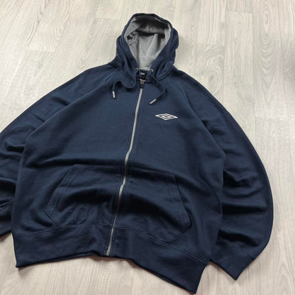 VINTAGE Y2K UMBRO ZIP HOODIE NAVY