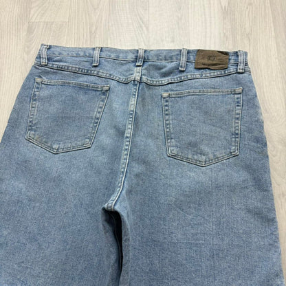 VINTAGE 00s WRANGLER BAGGY LOOSE JORTS LIGHT BLUE