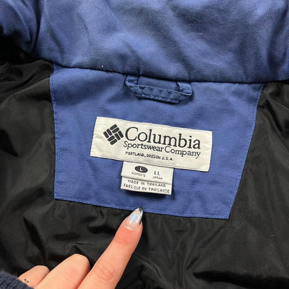 VINTAGE 00s COLUMBIA TECHNICAL HOODED SKI JACKET BLUE