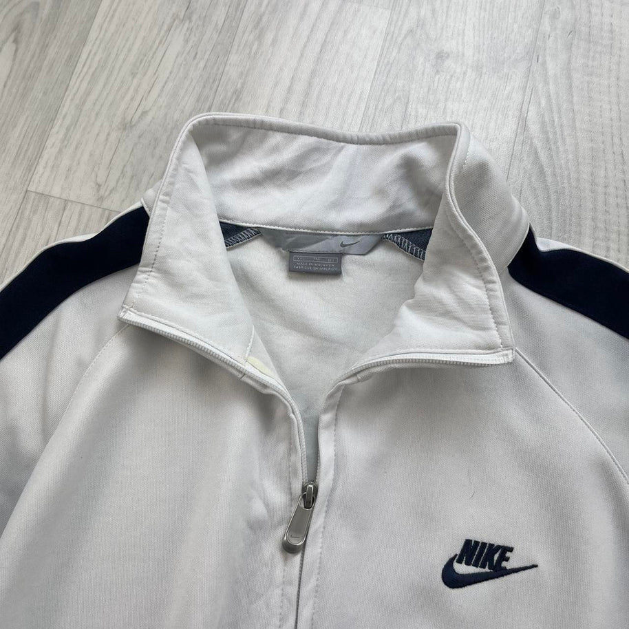 VINTAGE Y2K NIKE ZIP UP TRACK JACKET WHITE