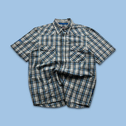 VINTAGE Y2K ONEILL PLAID SHORT SLEEVE SHIRT BLUE