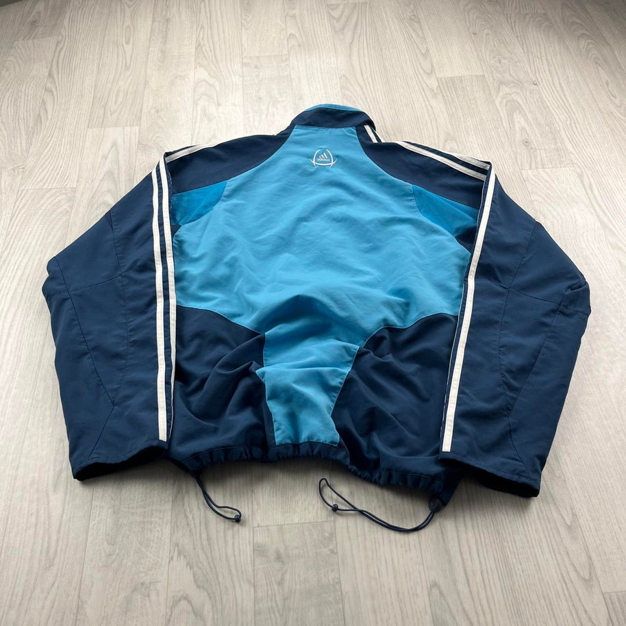 VINTAGE 04/05 ADIDAS MARSEILLE FOOTBALL LIGHTWEIGHT JACKET BLUE