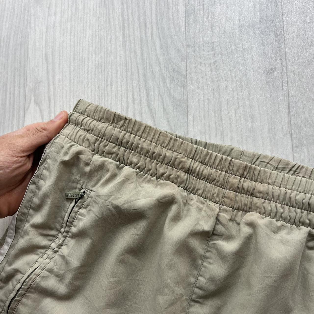VINTAGE Y2K ADIDAS BAGGY TRACKSUIT BOTTOMS BEIGE