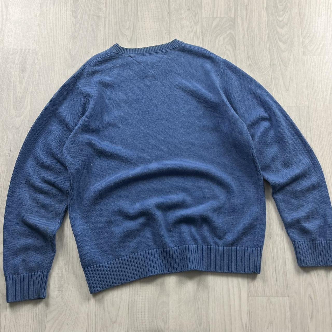 VINTAGE Y2K TOMMY HILFIGER CHUNKY KNITTED JUMPER BLUE
