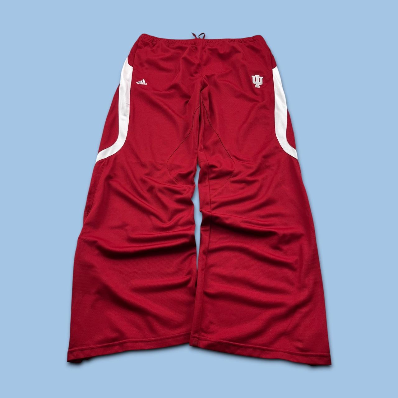 VINTAGE Y2K ADIDAS BAGGY TRACKSUIT BOTTOMS RED WHITE
