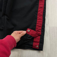 VINTAGE Y2K STARTER POPPER BAGGY TRACKSUIT BOTTOMS BLACK