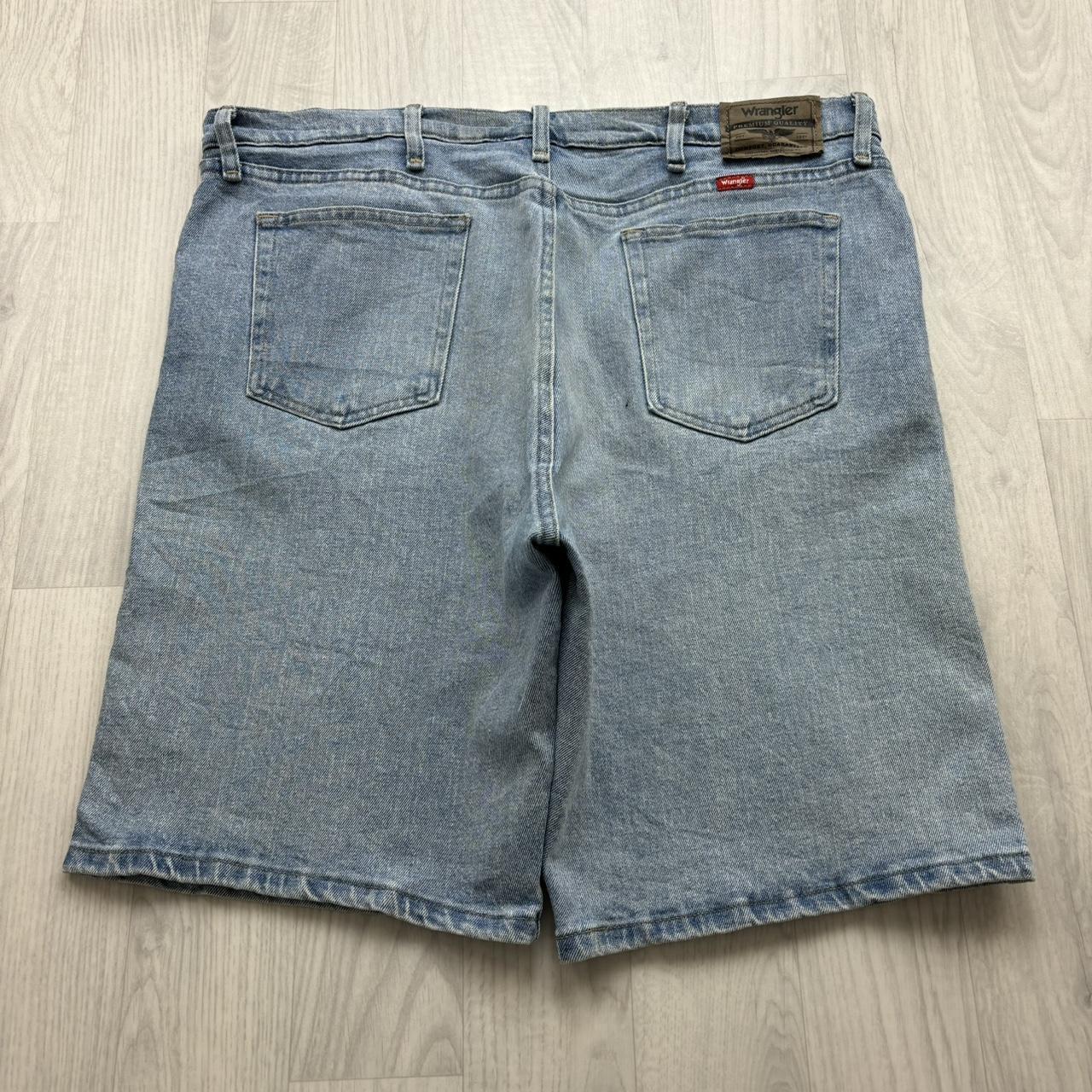 VINTAGE 00s WRANGLER BAGGY LOOSE JORTS LIGHT BLUE